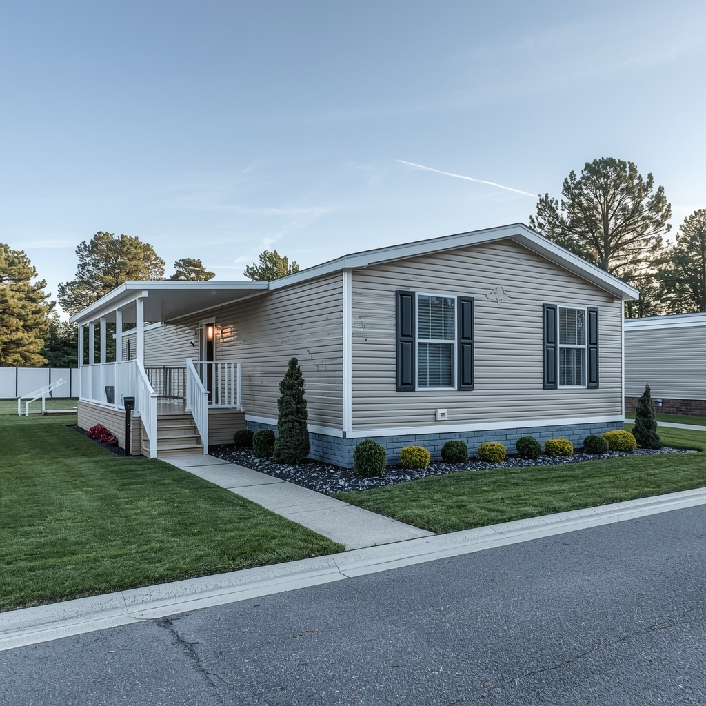 A beautiful, modern manufactured home situated in a peaceful community, financed through a flexible Doos Mortgage chattel loan.